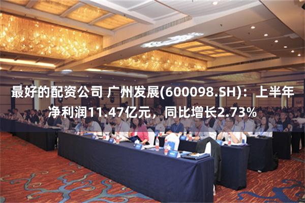 最好的配资公司 广州发展(600098.SH)：上半年净利润11.47亿元，同比增长2.73%