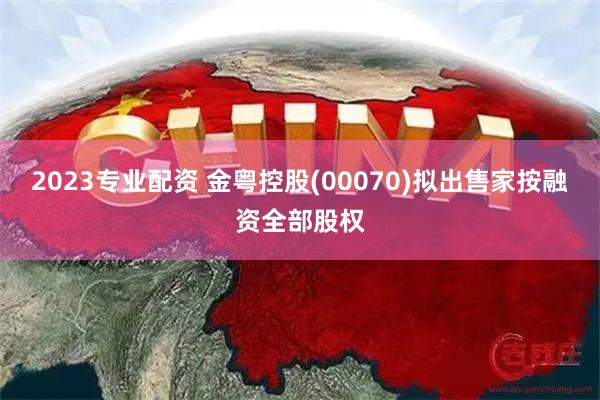 2023专业配资 金粤控股(00070)拟出售家按融资全部股权